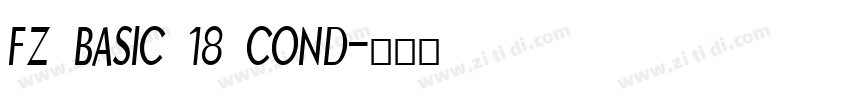 FZ BASIC 18 COND字体转换